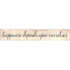  Happiness Depends Upon Ourselves by Donna Atkins 36x6 