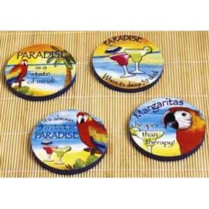  Margaritas Cheaper than Therapy Set of 4 Coasters 