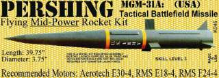   K046 Pershing MGM 31A Model Rocket Kit New +++++ 