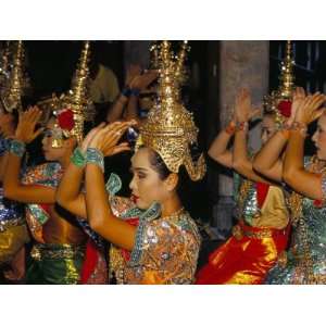 Dancers Performing at the Erawan Shrine, Bangkok, Thailand 