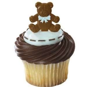  Baby Shower Teddy Bear Cupcake Picks   Blue Everything 