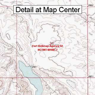  USGS Topographic Quadrangle Map   Fort Belknap Agency SE 