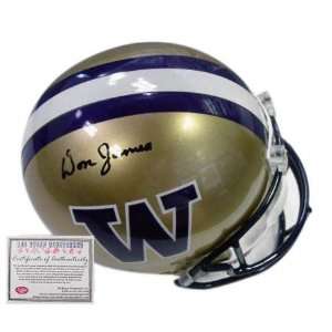  Don James Washington Huskies Autographed Full Size Helmet 