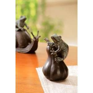 Frog on Squash Desk Paperweight Accent 