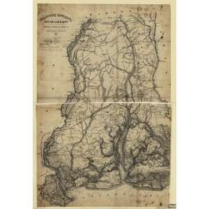  Civil War Map Beaufort District, South Carolina / surveyed 