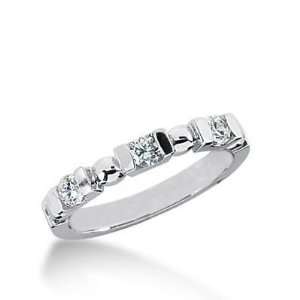 Platinum Diamond Anniversary Wedding Ring 3 Round Brilliant Diamonds 