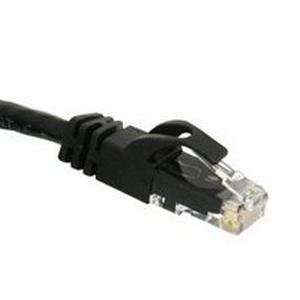   CAT 6 PATCH CABLE BLACK 550MHZ SNAGLESS ETHERN. RJ 45 Male   RJ 45