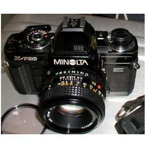   Film SLR with Minolta manual focus 50mm f/1.7 lens 
