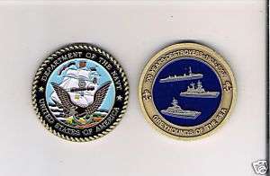 CHALLENGE COIN US NAVY SHIP DESTROYERS GREYHOUNDS SEA  