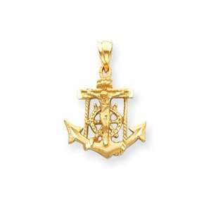  14k Yellow Gold Mariners Cross Pendant Jewelry