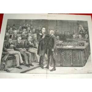  Arrest Mr Bradlaugh In House Commons Antique Print 1880 