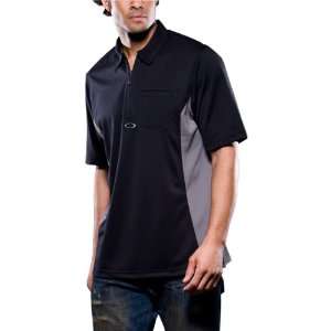Oakley Track Mens Polo Race Wear Shirt   Black/Sheet Metal / 3X Large