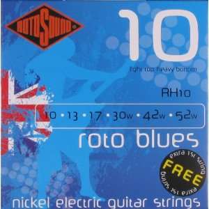 RotoSound Electric Guitar Nickel Electrics Roto Blues, .010   .052 