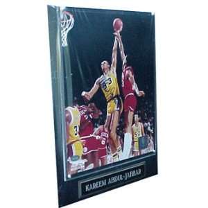  NBA Lakers Kareem Abdul Jabar Autographed Plaque Sports 