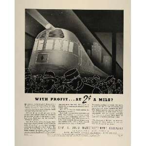  1936 Ad Budd Manufacturing Stainless Steel Modern Train 