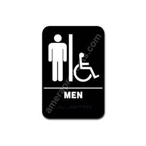  Restroom Sign Handicap Men Black 5302