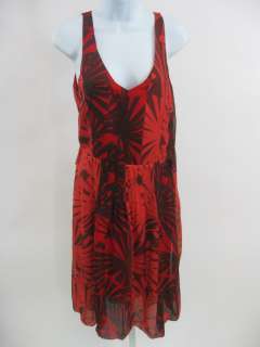NWT MARC AUREL Red Silk Floral Sleeveless Dress SZ 38  