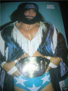   RANDY SAVAGE RING WORN BLUE TRUNKS WITH STARS. WWF, WWE, ICW, WCW
