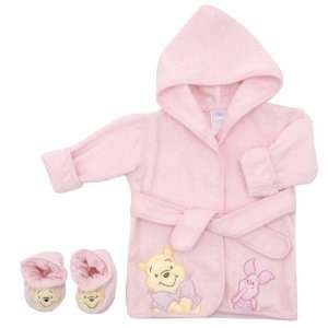  Pooh Baby Bath Robe   Pink Baby