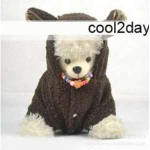   Rabbit dog Clothes Plush Doggie Hooded Jacket HEART Clothes q000128