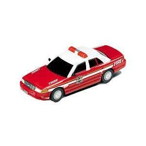  Go Ford Crown Victoria Fire Chief Slot Car w/Flashing 