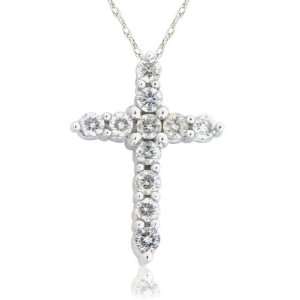  0.25cttw Natural White (SI Clarity GH Color) Diamond Cross 