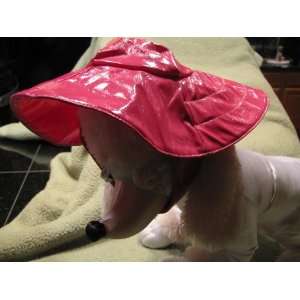  Hot Pink Rain Hat for Dogs LARGE