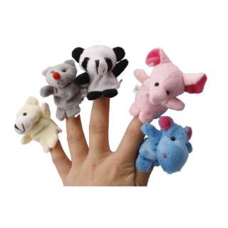10pxs Velour Animal finger Puppets Style Set Hot Sell  