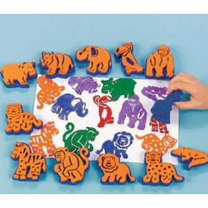  Dozen Kids Zoo Animals Foam Stamps Toys & Games