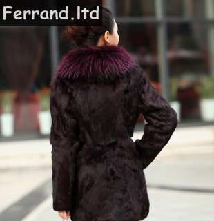   Rabbit Fur Coat/Jacket/Vest with Long Fox Collar Series CT23  