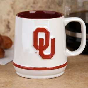  Oklahoma Sooners White Sculpted Team Mug