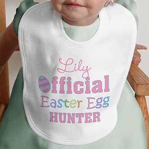    Personalized Easter Bibs for Boys   Easter Egg Hunter Baby
