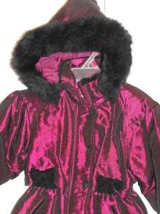 Toddler Girls BIG CHILL Faux Fur Hooded Jacket Size 3T  