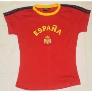  WOMENS, LADIES, AND GIRLS SPAIN SOCCER JERSEY SIZE XLARGE 
