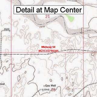  USGS Topographic Quadrangle Map   Midway SE, Colorado 