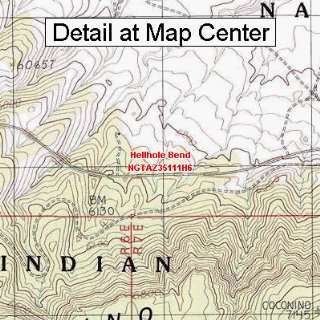  USGS Topographic Quadrangle Map   Hellhole Bend, Arizona 