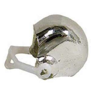 Silver Miniature Plastic Football Helmets   Pkg 48  