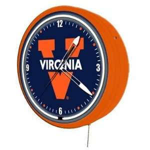  Virginia UVA Cavaliers 20in Jumbo Neon Bar/Wall Clock 