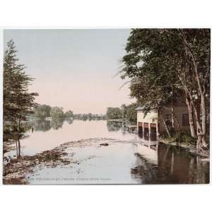Reprint The Lake at Mt. Holyoke College, South Hadley 1900  