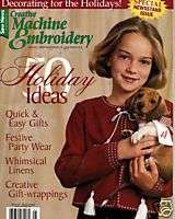 Creative Machine Embroidery Magazine 50 Holiday Ideas  
