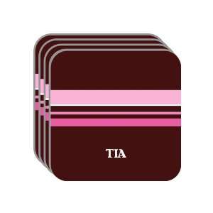  Personal Name Gift   TIA Set of 4 Mini Mousepad Coasters 