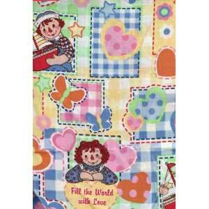  Raggedy Ann & Andy Citrus Patchwork Fabric Arts, Crafts 