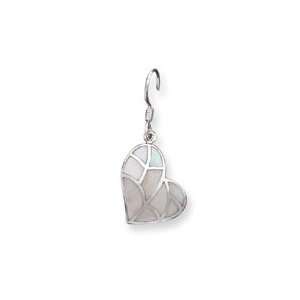   Silver Mother of Pearl Heart Earrings West Coast Jewelry Jewelry