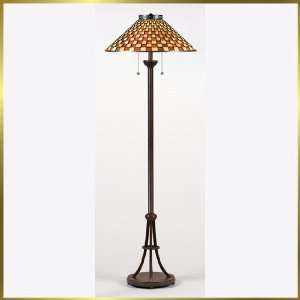 Tiffany Floor Lamp, QZTF9405VA, 2 lights, Antique Bronze, 18 wide X 
