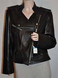 Milana Black Leather Jacket Size XL  