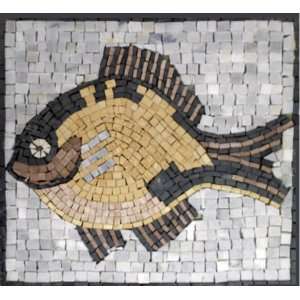  Fish Marble Mosaic Art ITFCAN60