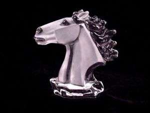 HORSE HEAD ~ BUST ~ SOILD GLASS ~ Figurine ~ STATUE  