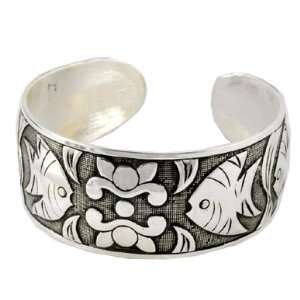  Fish Tibetan Silver Bracelet 