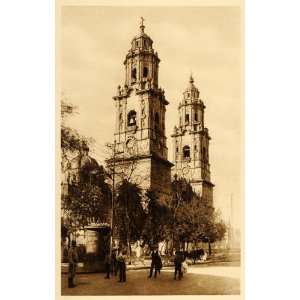 1925 Cathedral Morelia Mexico Hugo Brehme Photogravure   Original 