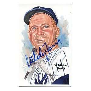 Whitey Ford Autographed Perez Steele Card  Sports 